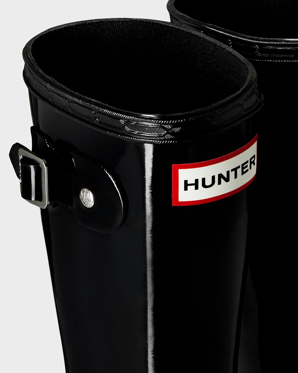 Hunter Niños Original Big Gloss - Botas de Lluvia Negras - 862-IWPFHZ